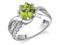 Regal Helix 1.25 carats Peridot Ring in Sterling Silver Size 8