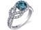 Gracefully Exquisite 1.00 Carats London Blue Topaz Ring in Sterling Silver Size 8