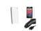 White TPU Phone Case+LCD Film+Retract Car Charger compatible with Motorola Droid RAZR Maxx