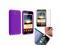 Purple Silicone Skin Gel Case Cover+LCD+Stylus compatible with Samsung© Galaxy Note N7000