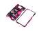 Snap-on Rubber Coated Case compatible with Samsung© Galaxy S II i9100, Black with Pink Butterfly