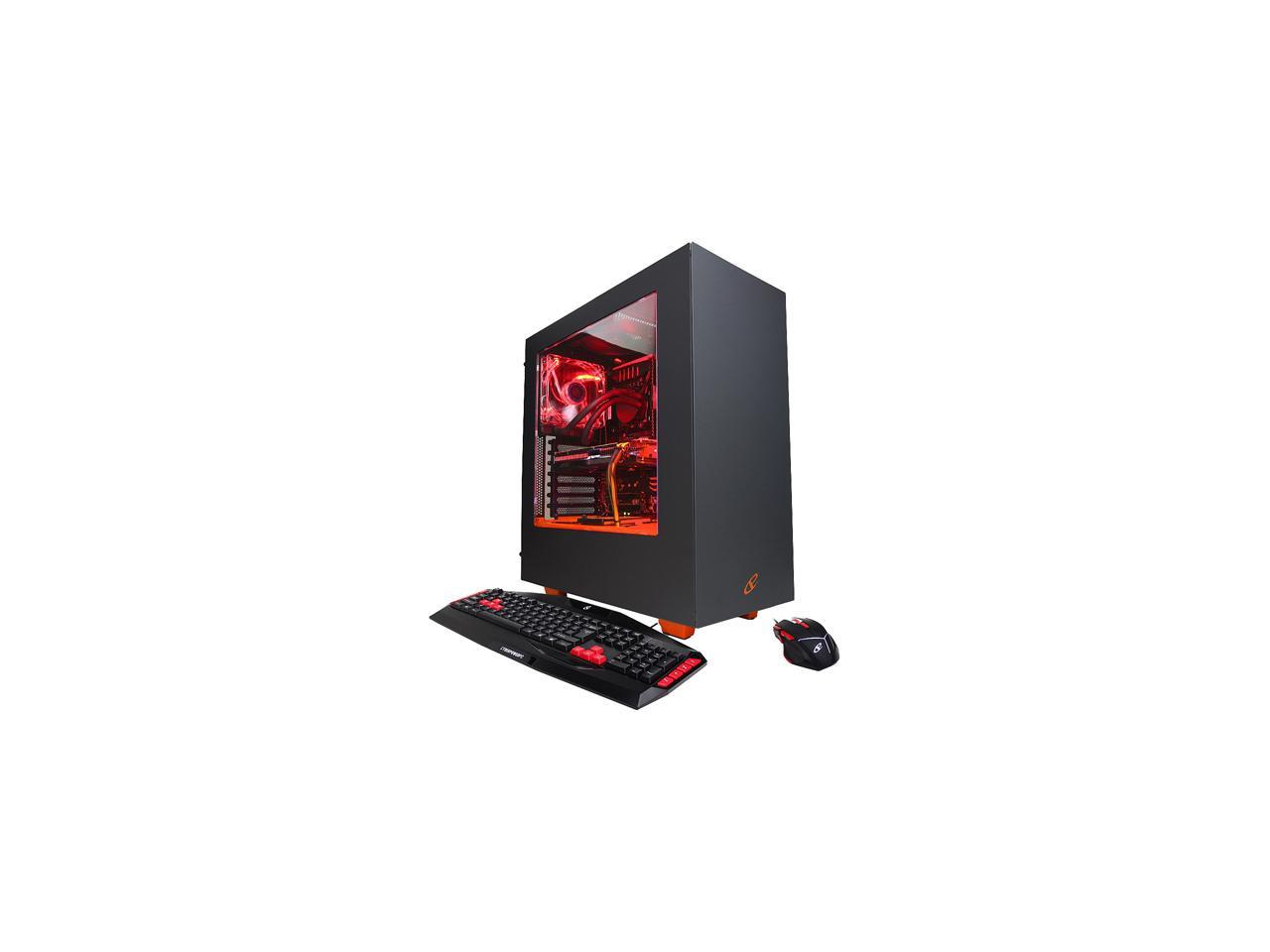 Cyberpowerpc Cs Black Orange Nzxt Source Mid Tower Gaming