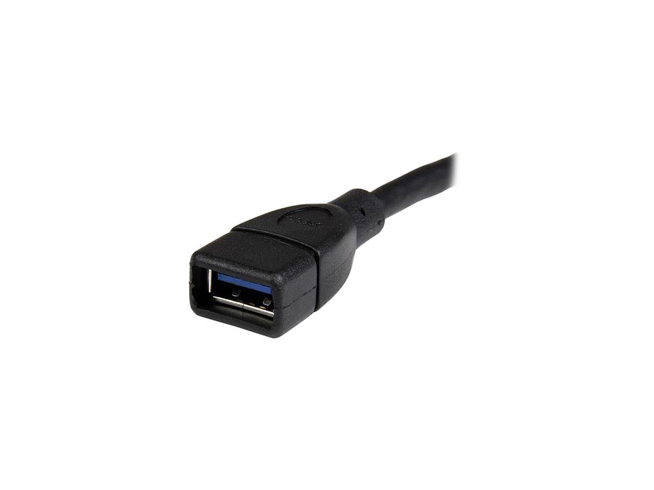 StarTech 6in Black USB 3 0 Extension Adapter Cable A To A M F