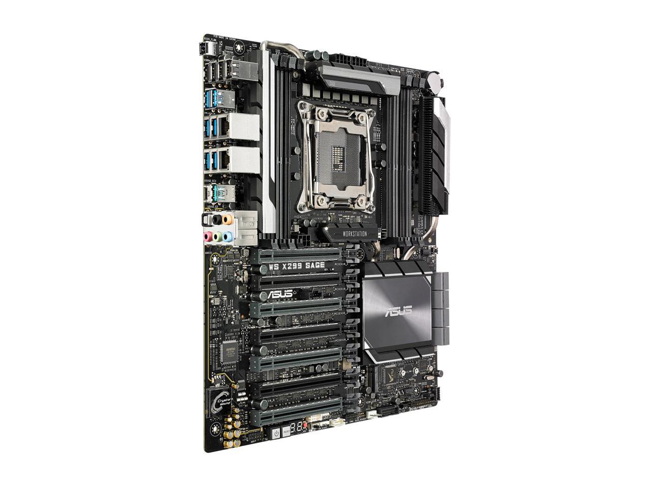 ASUS WS X299 SAGE Workstation Motherboard LGA2066 DDR4 M 2 U 2 X299 CEB