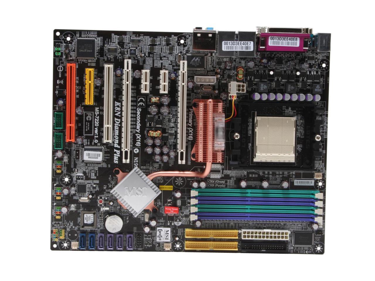 MSI K8N Diamond Plus 939 ATX AMD Motherboard Newegg