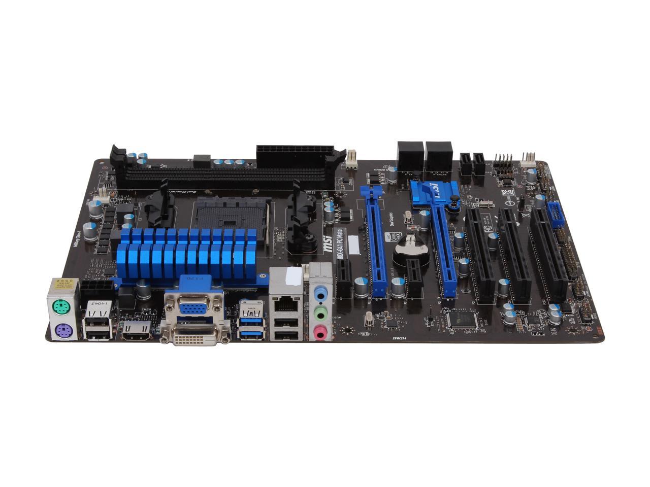 Msi A X G Pc Mate Fm Fm Atx Amd Motherboard Newegg