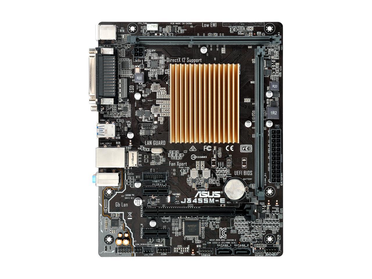 Asus J M E Intel Celeron Quad Core J Soc Onboard Processors