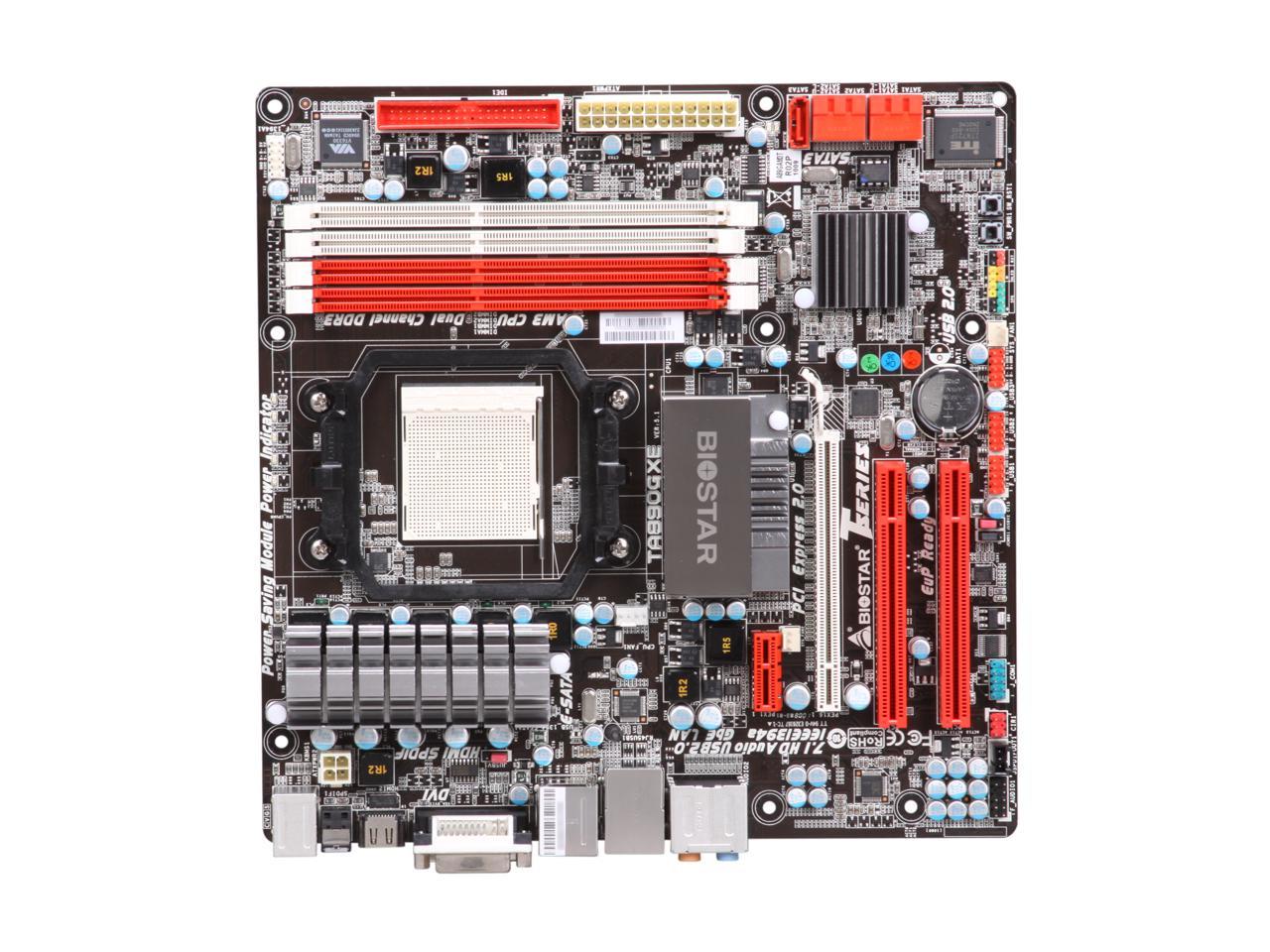 Used Very Good Biostar Ta Gxe Am Micro Atx Amd Motherboard