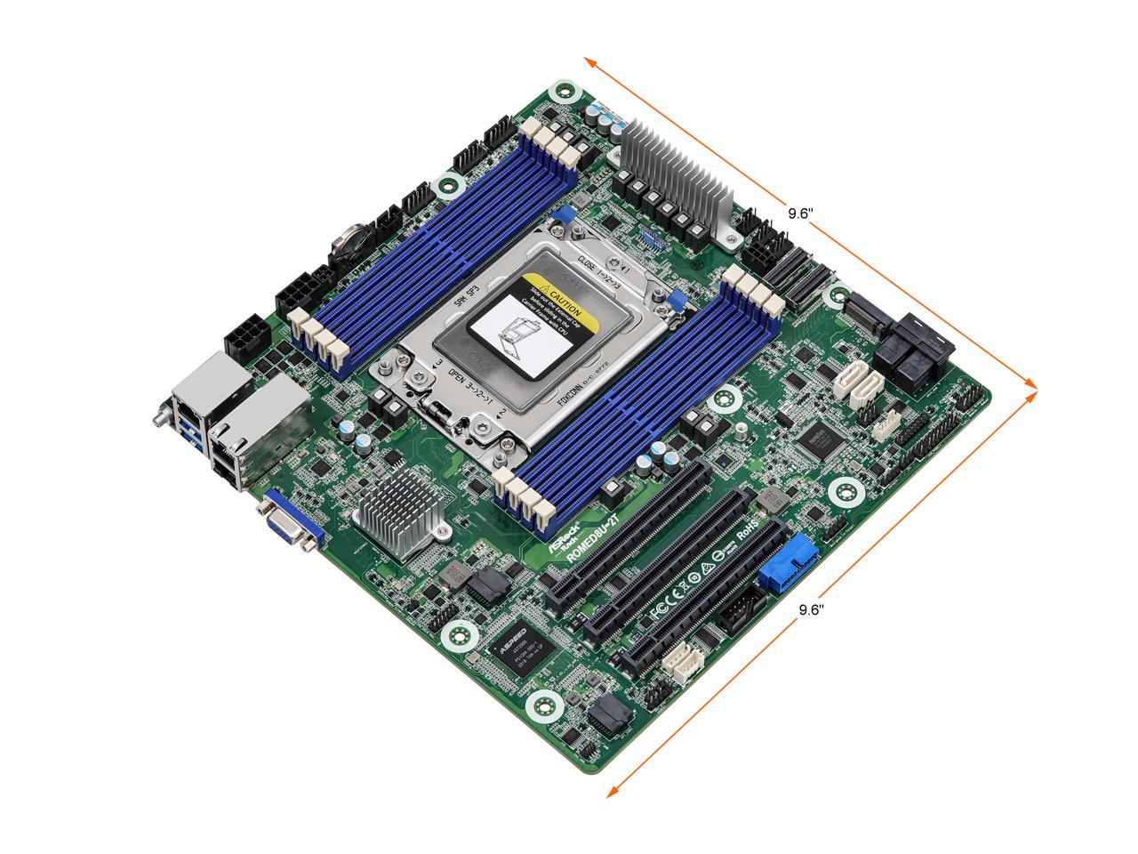 Asrock Rack Romed U T Micro Atx Server Motherboard Amd Sp Lga