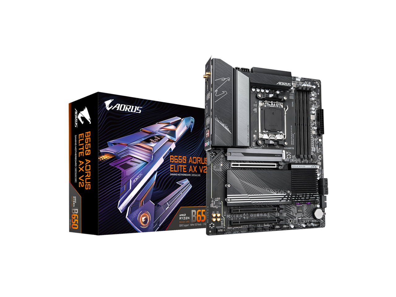 Gigabyte B Aorus Elite Ax V Am Lga Amd B Atx Motherboard