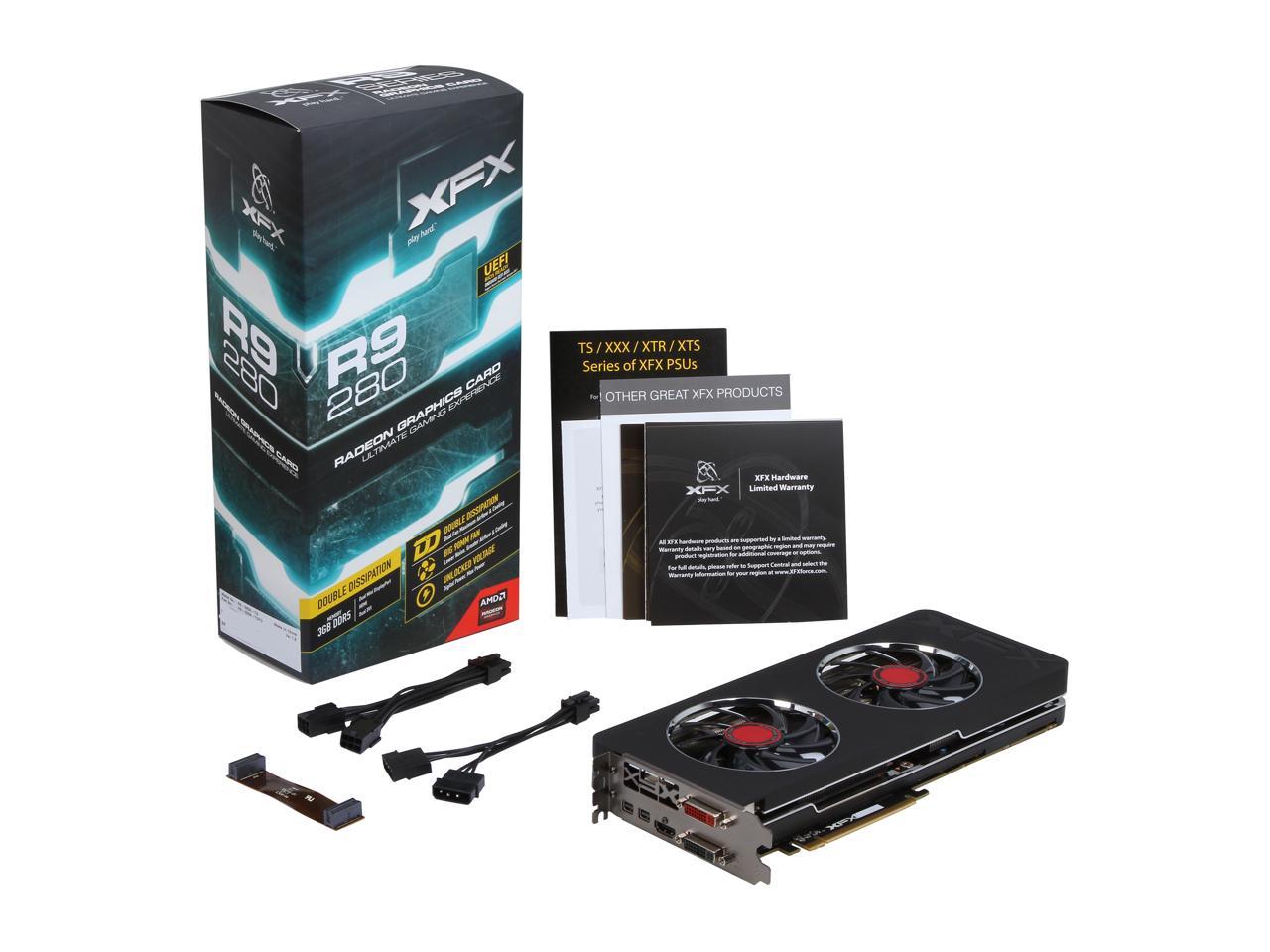 XFX Double D Radeon R9 280 Video Card R9 280A TDFD Newegg