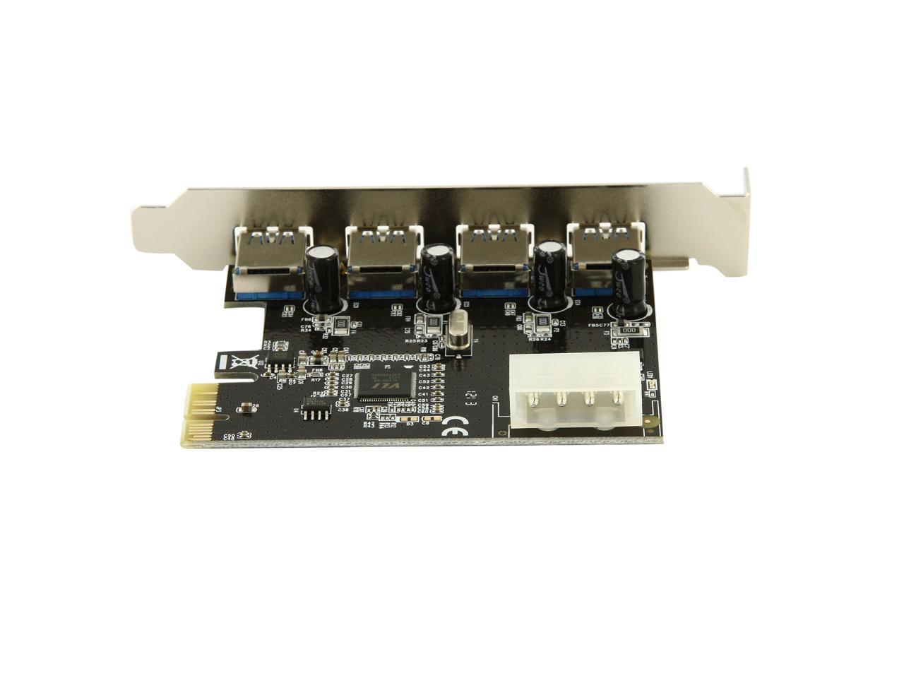 SYBA USB 3 0 4 Port PCI Express X1 Controller Card VLI VL80x Chip