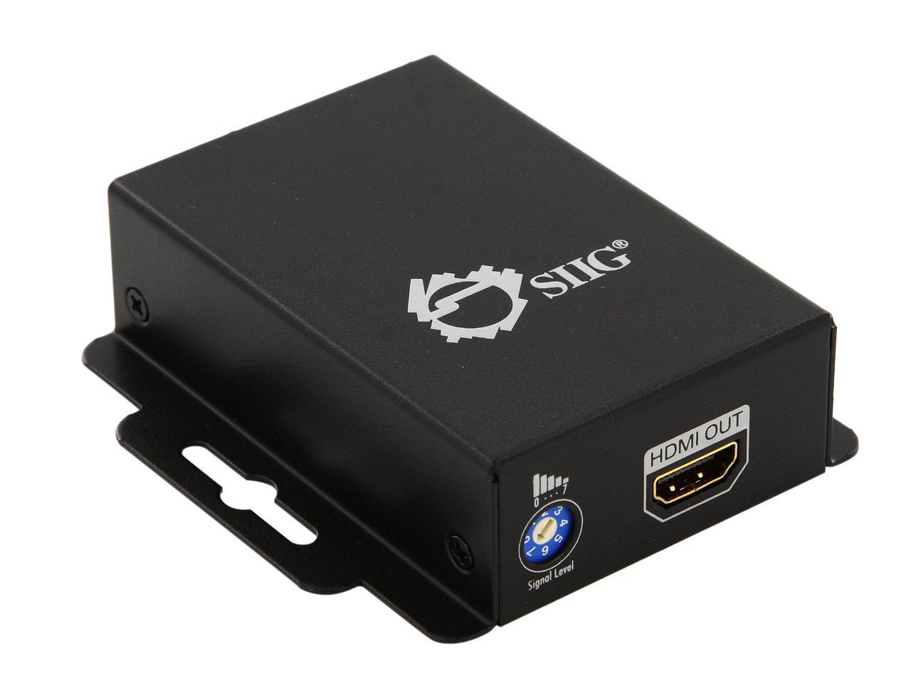 SIIG HDMI Extender Over Single CAT5 6 With 3DTV Support CE H20L11 S1