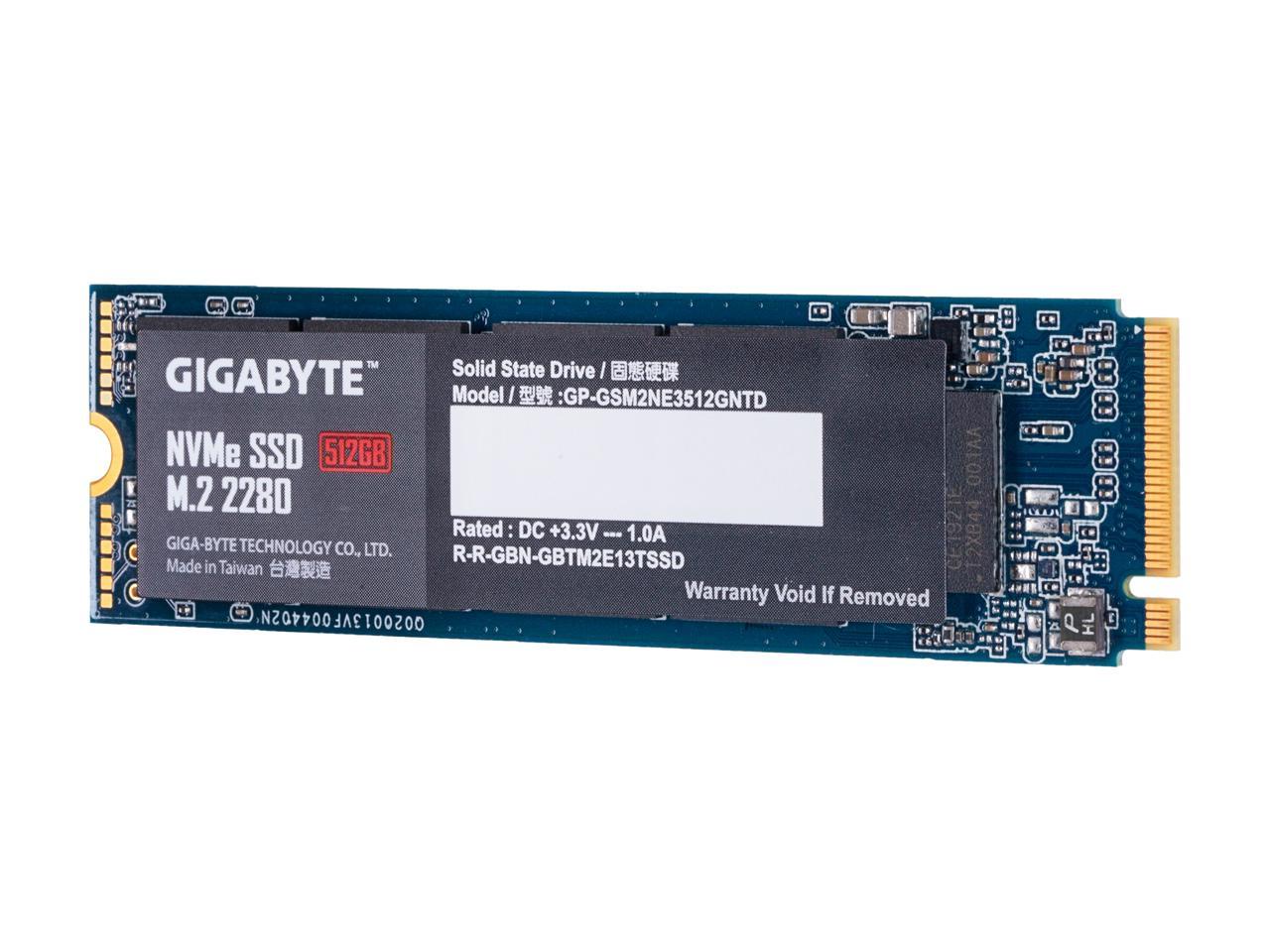 GIGABYTE M 2 2280 512GB PCI Express 3 0 X4 NVMe 1 3 Internal Solid