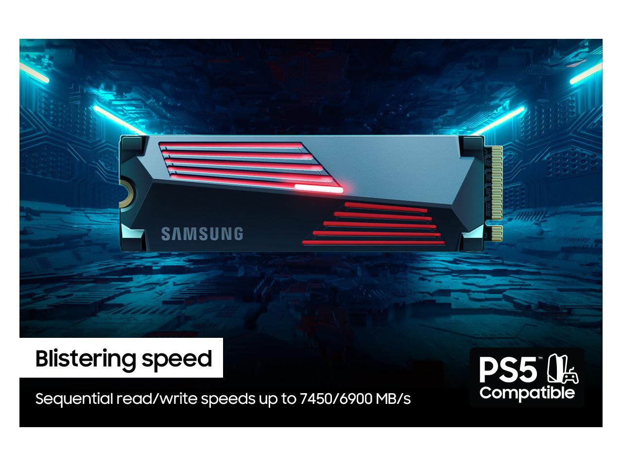 SAMSUNG SSD 990 PRO With Heatsink 1TB PCIe 4 0 Sew Read Speeds Up To