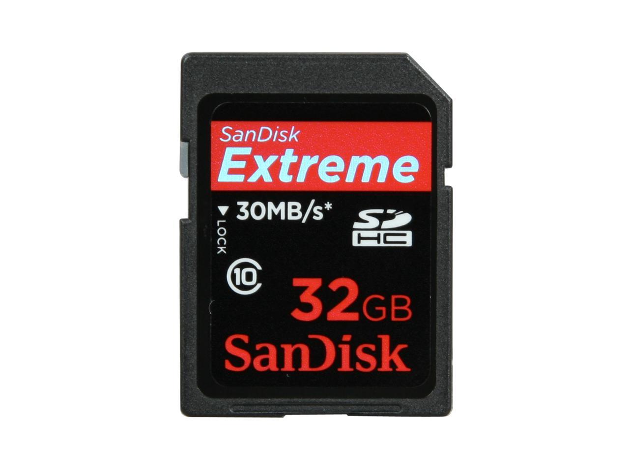 SanDisk Extreme 32GB Secure Digital High Capacity SDHC Flash Card