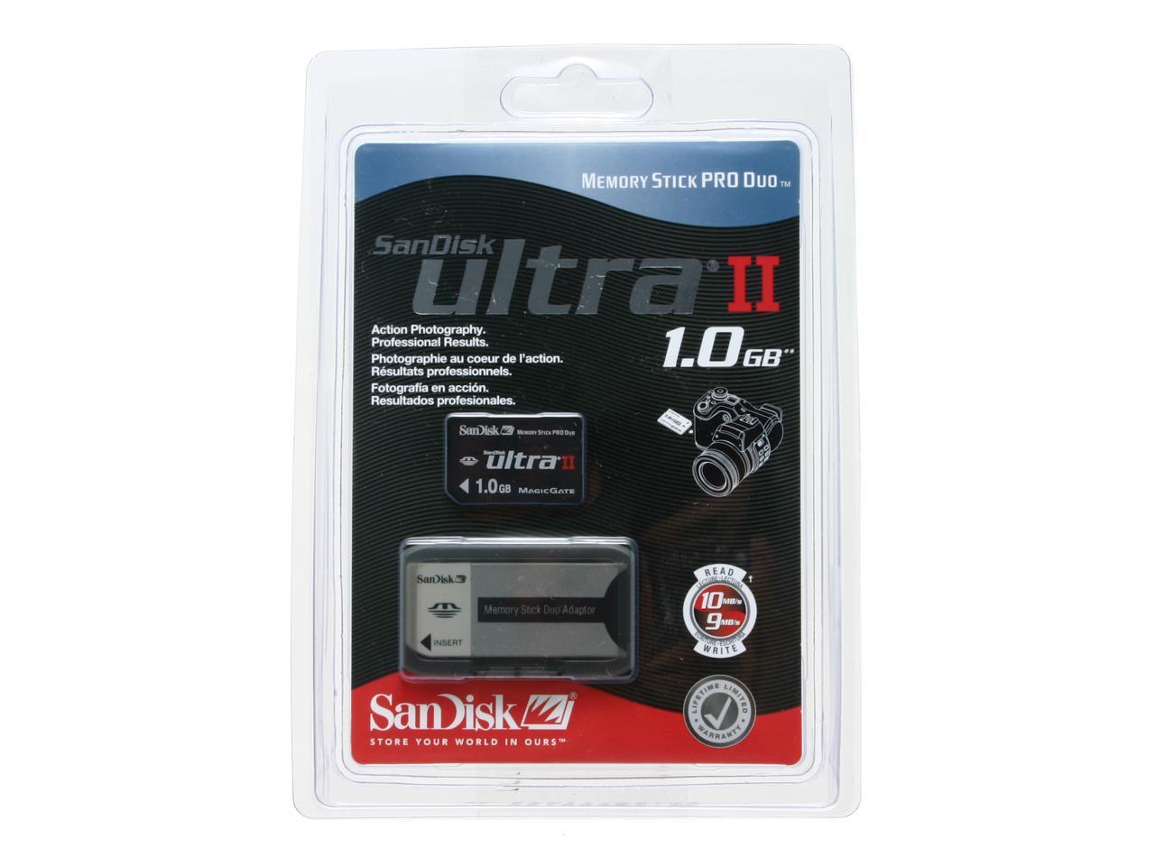 SanDisk Ultra II 1GB Memory Stick Pro Duo MS Pro Duo Flash Card Model