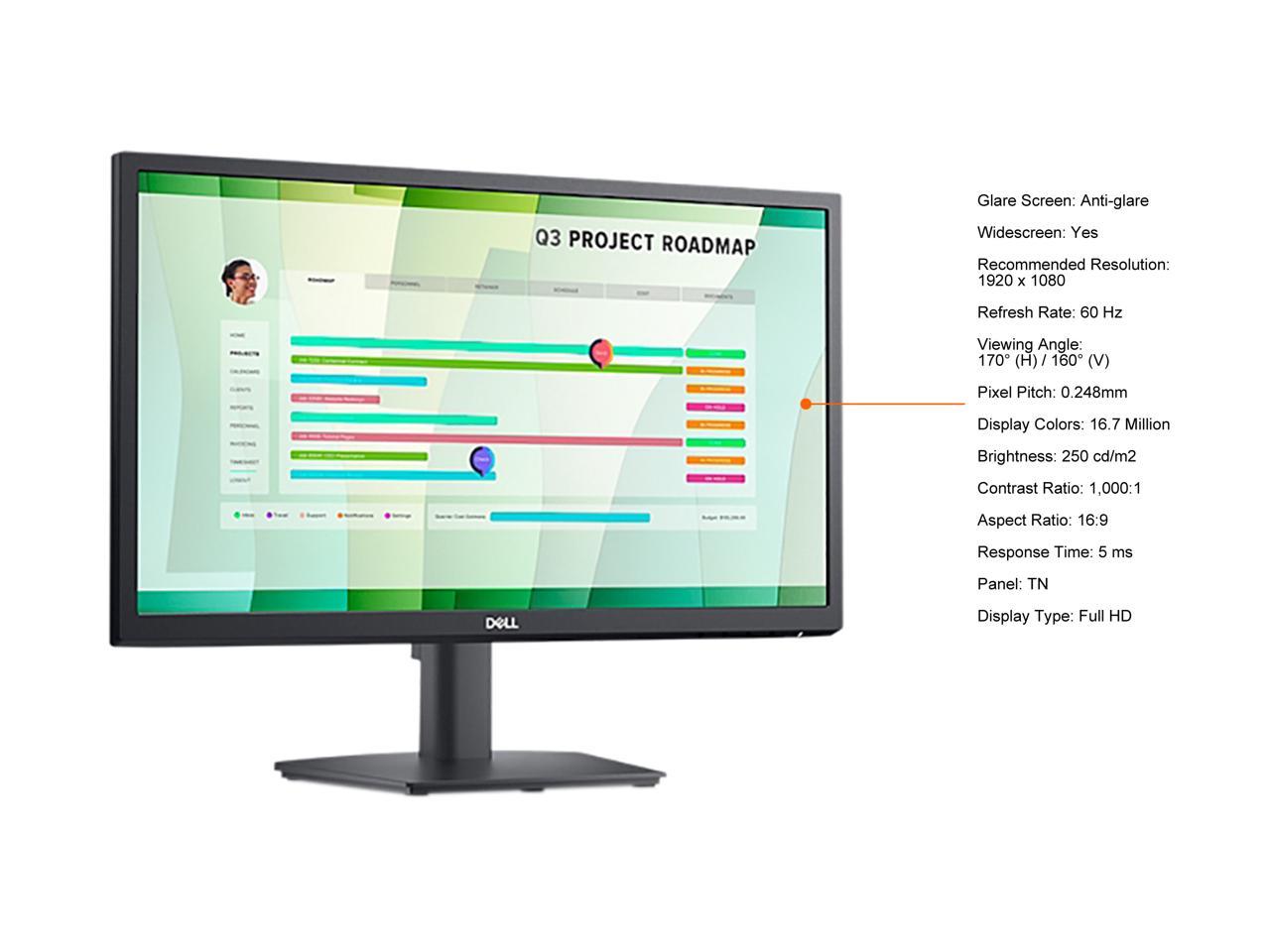 Refurbished Dell Viewable Hz Tn Fhd Monitor Ms X