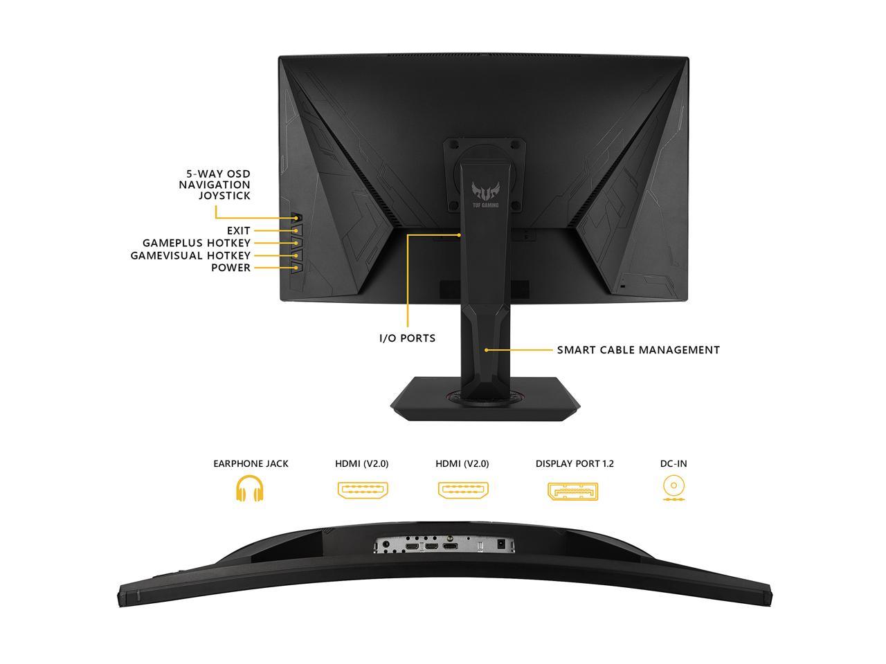 Open Box Asus Tuf Gaming Viewable P Curved Hdr Monitor