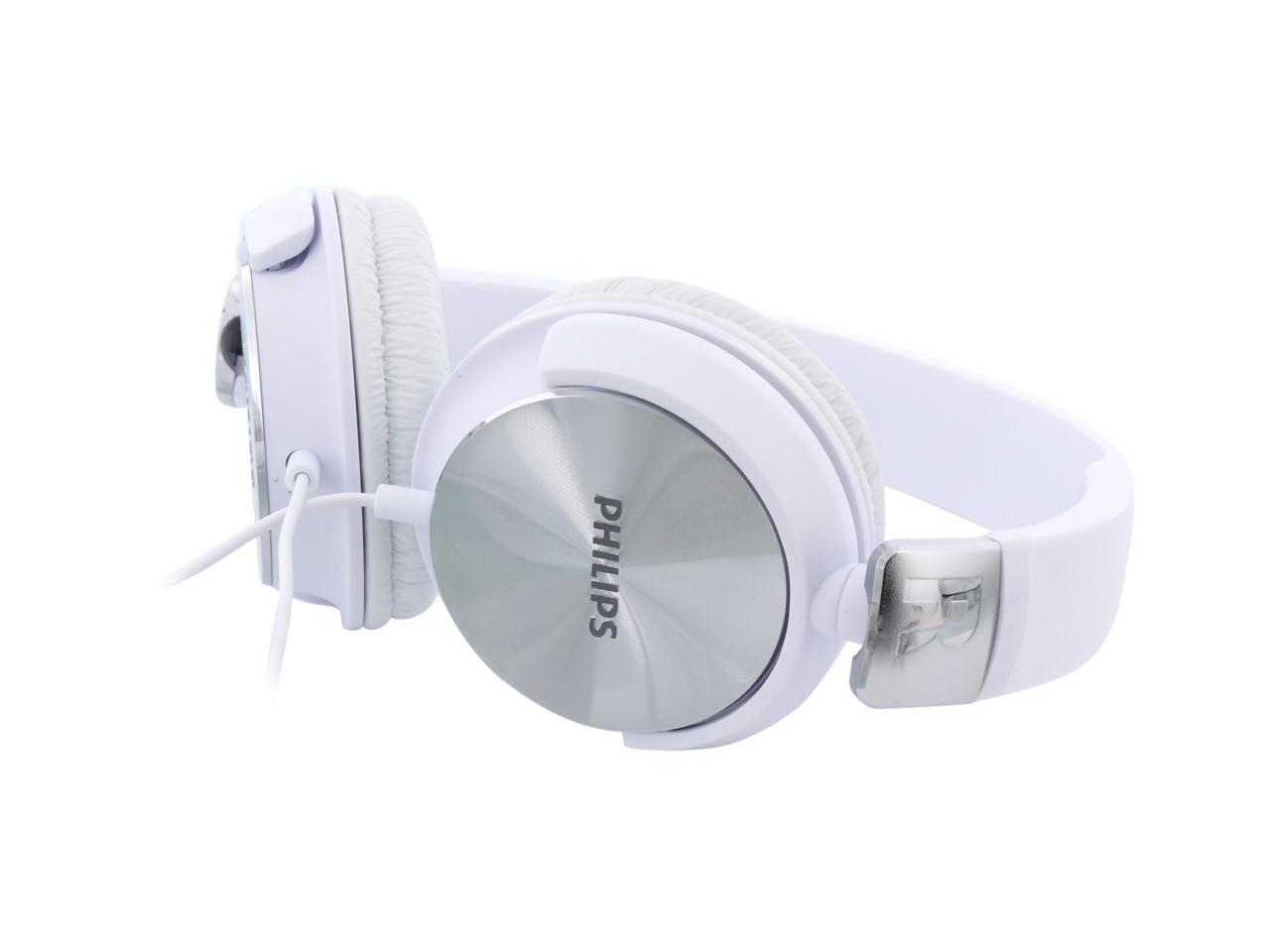 Philips Shl Dynamic Solid Bass On Ear Headphone White Newegg