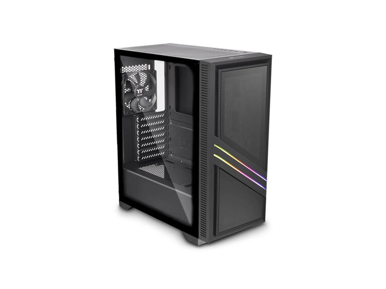 Thermaltake Versa T Tempered Glass Rgb Atx Case Black Newegg Ca