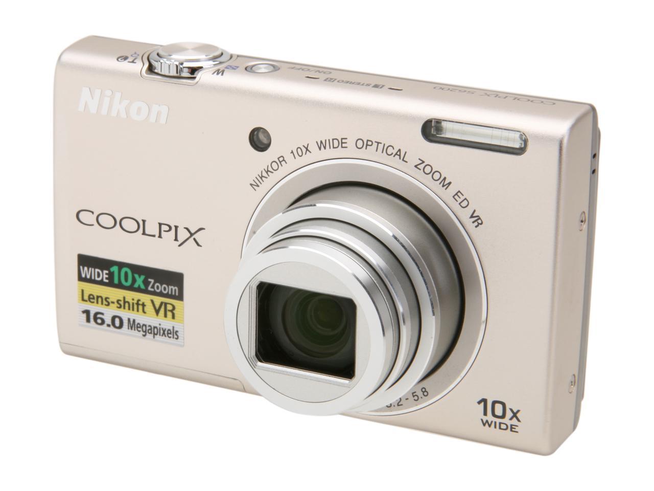 Nikon COOLPIX S6200 Silver 16 MP Digital Camera Newegg