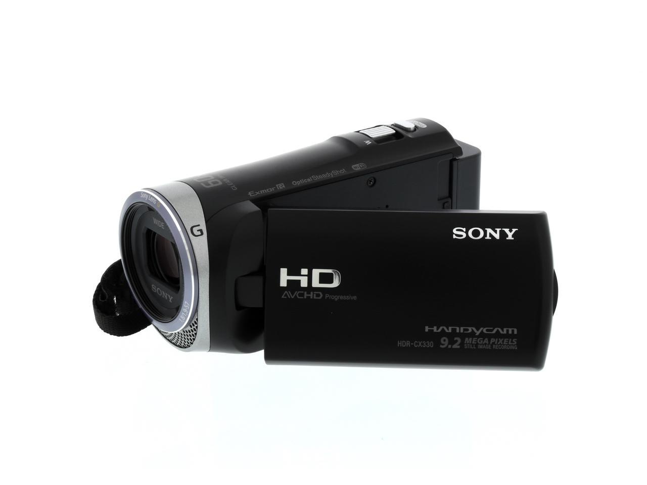 SONY HDR CX330 B Black Full HD HDD Flash Memory Camcorder Newegg