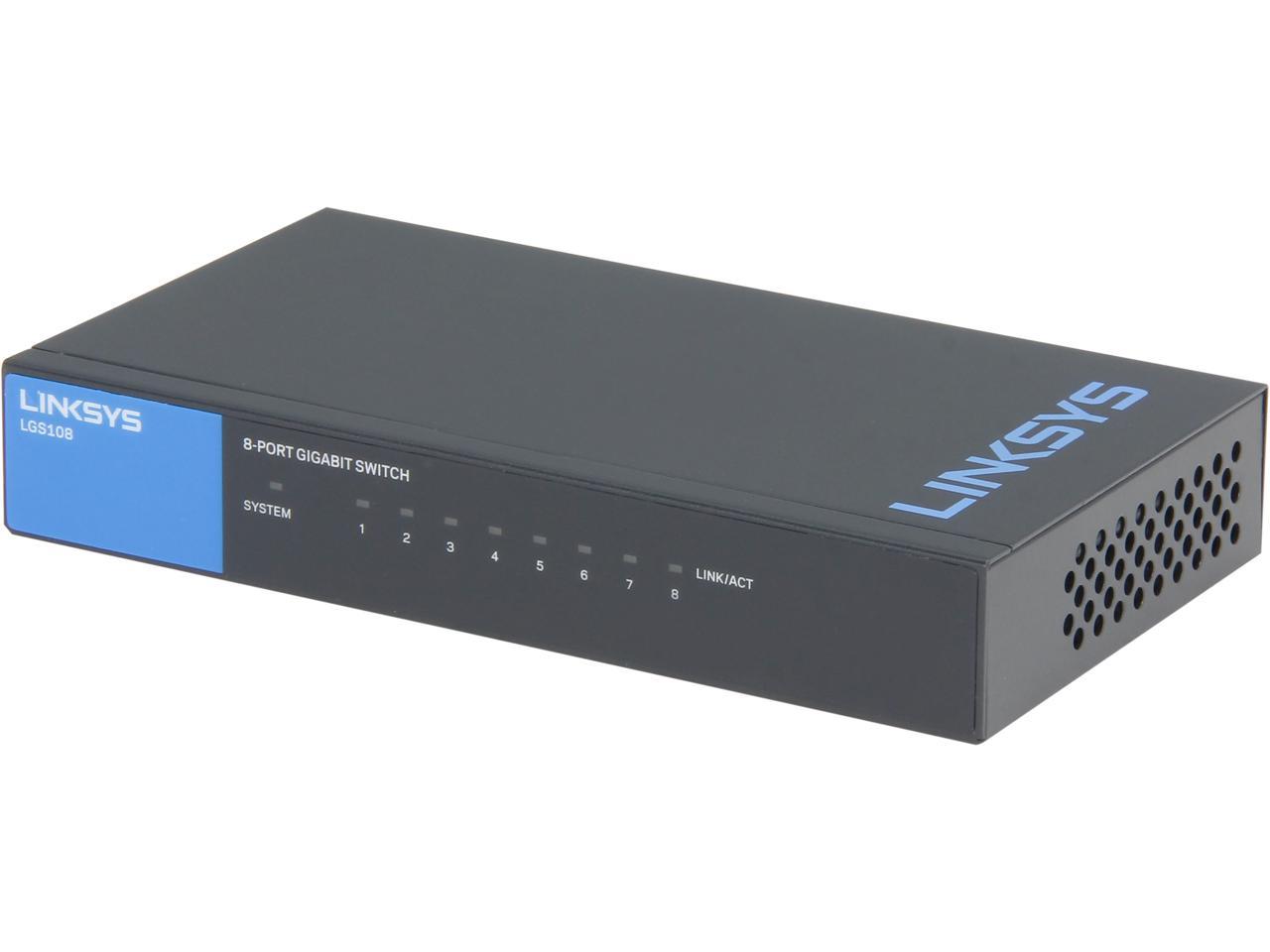 LINKSYS LGS108 8 Port Business Desktop Gigabit Switch Newegg Ca