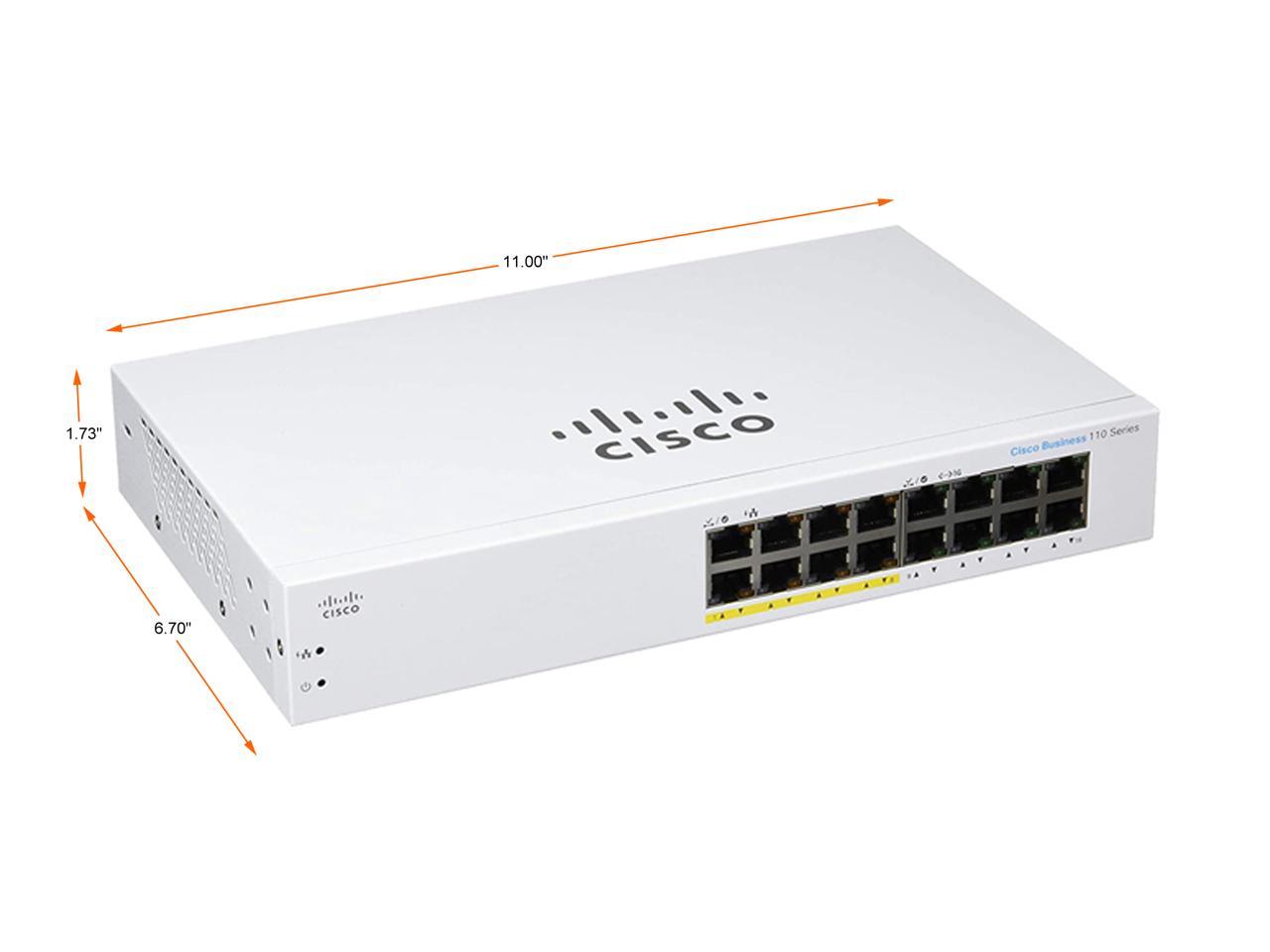 CISCO CBS110 16PP NA 110 Series Unmanaged Switches Newegg