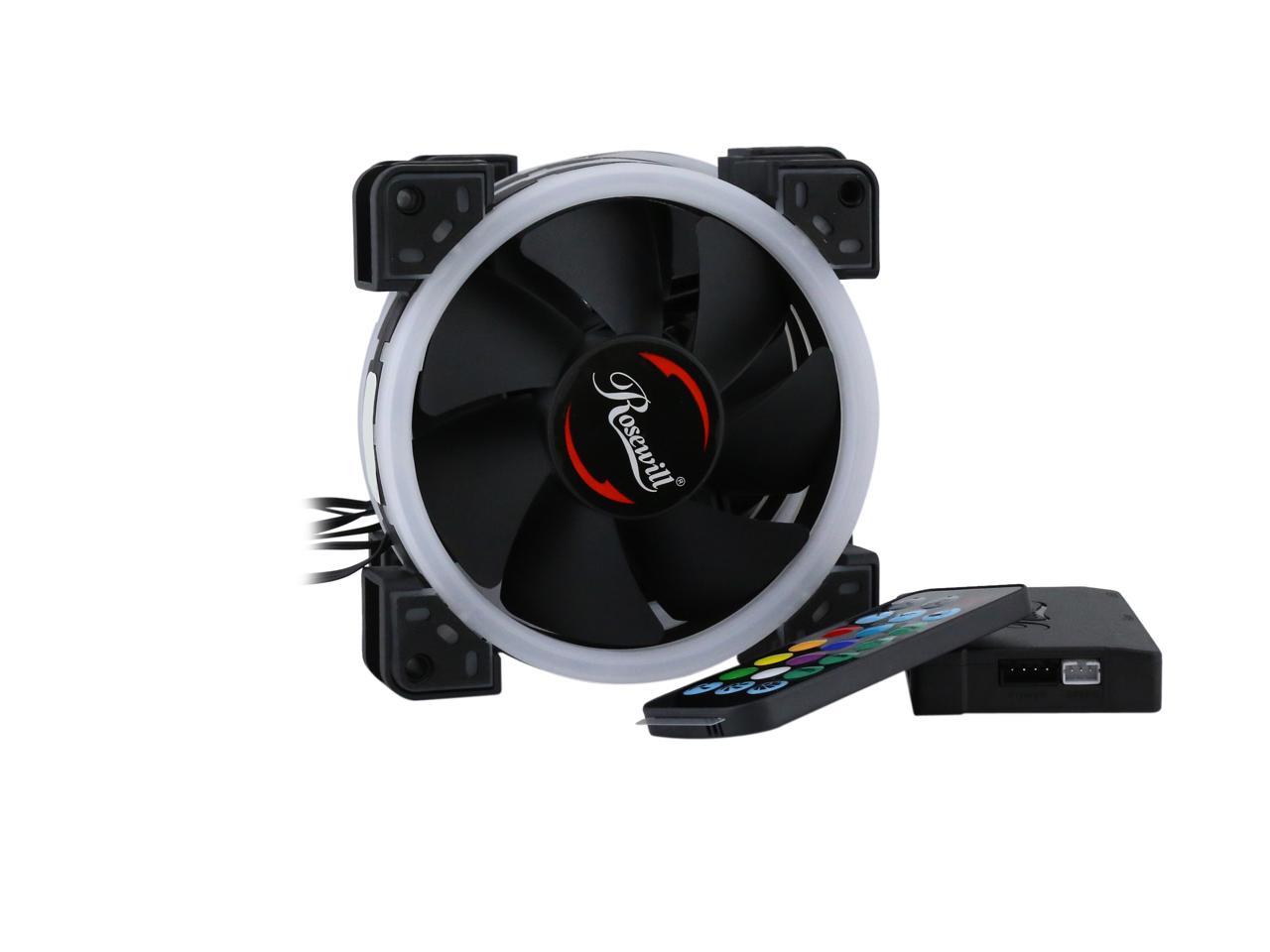 Rosewill RGBF S12001 120mm Dual Ring Addressable RGB Case Fan Hub Set