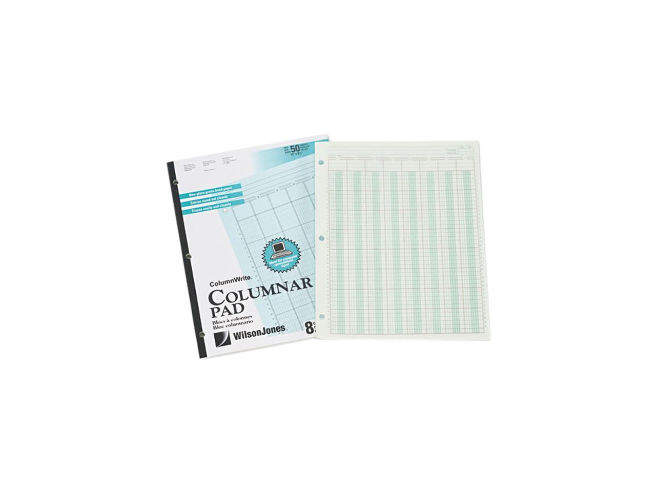 Wilson Jones G A Accounting Pad Eight Six Unit Columns X