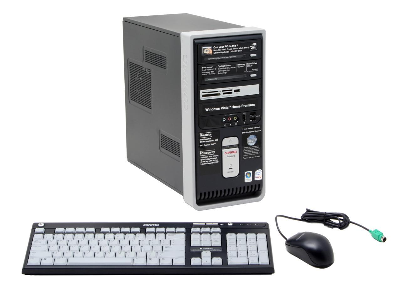 COMPAQ Desktop PC Presario SR2180NX RK548AA AMD Phenom II X4 820 1GB