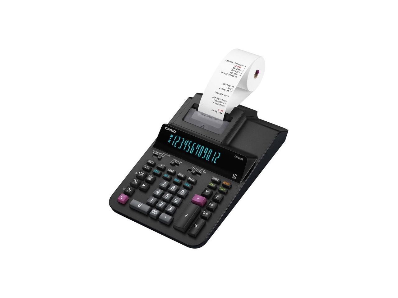 Casio Dr R Bk Digit Desktop Printing Calculator Newegg