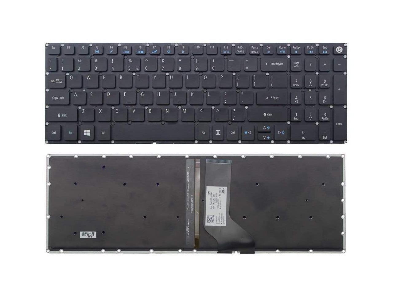 New US Black English Backlit Laptop Keyboard Without Palmrest For