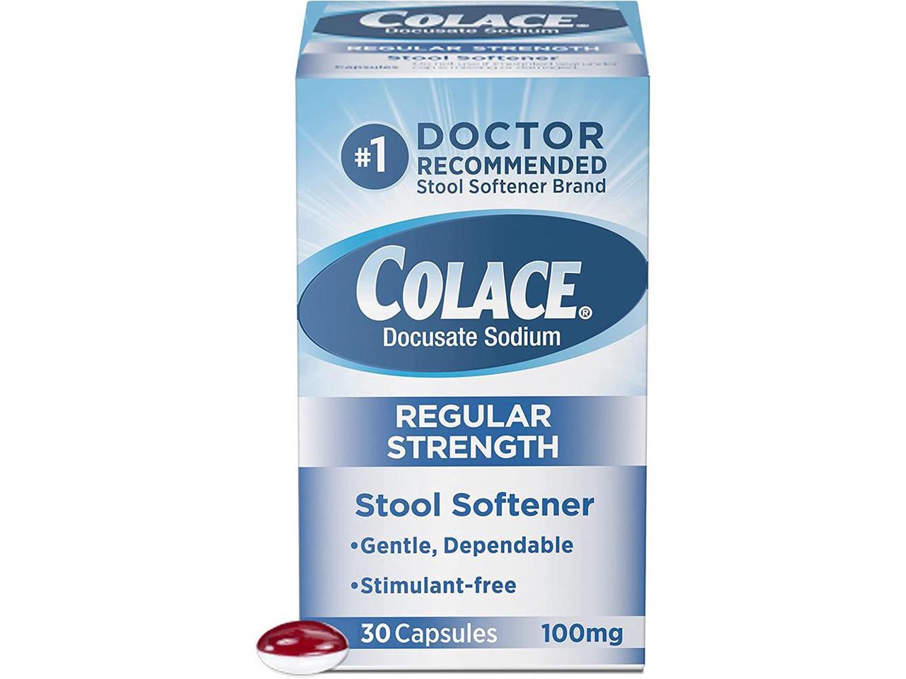 Colace Stool Softener Laxative 100 Mg 30 Capsules Newegg