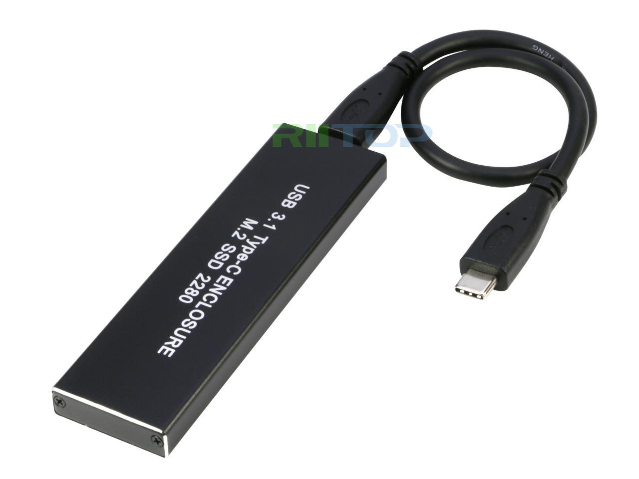 Sata Based M Ngff Ssd To Usb C Type C Adapter Enclosure Case For