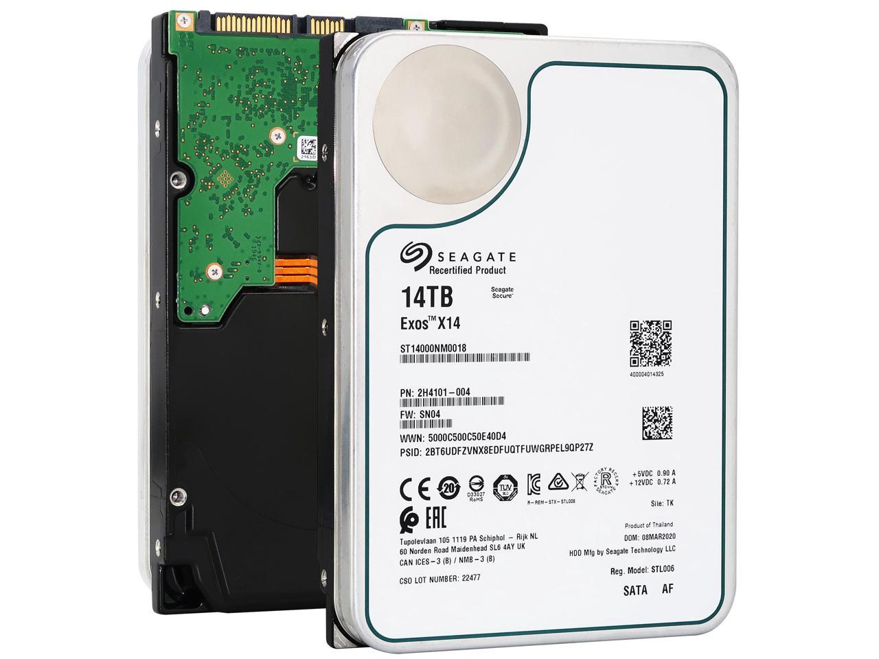 Refurbished Seagate Tb Hdd Exos X Sata Gb S Rpm Inch