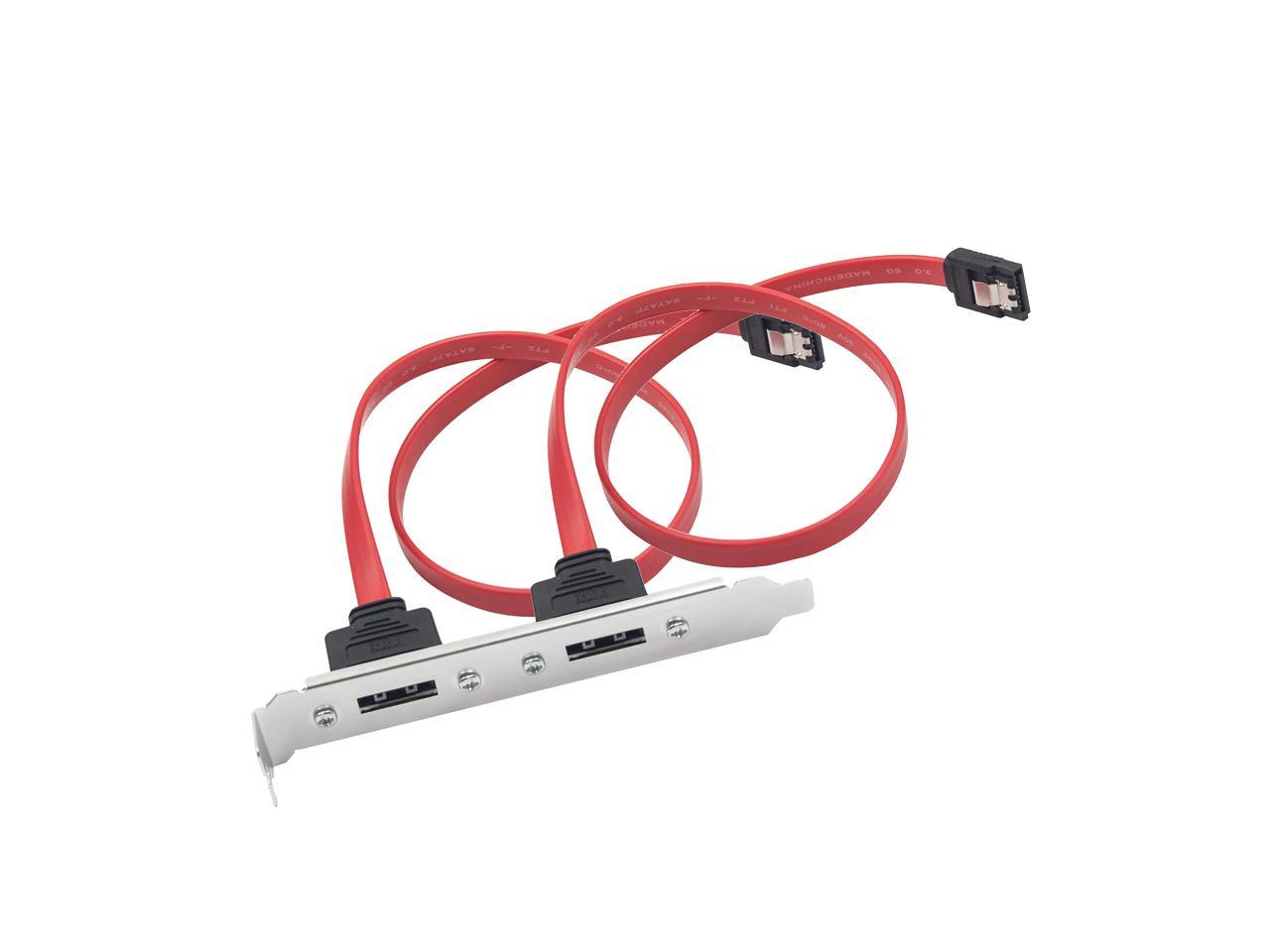 Sata To Esata Cable Adapter W Pci Slot Cover Plate Full Profile