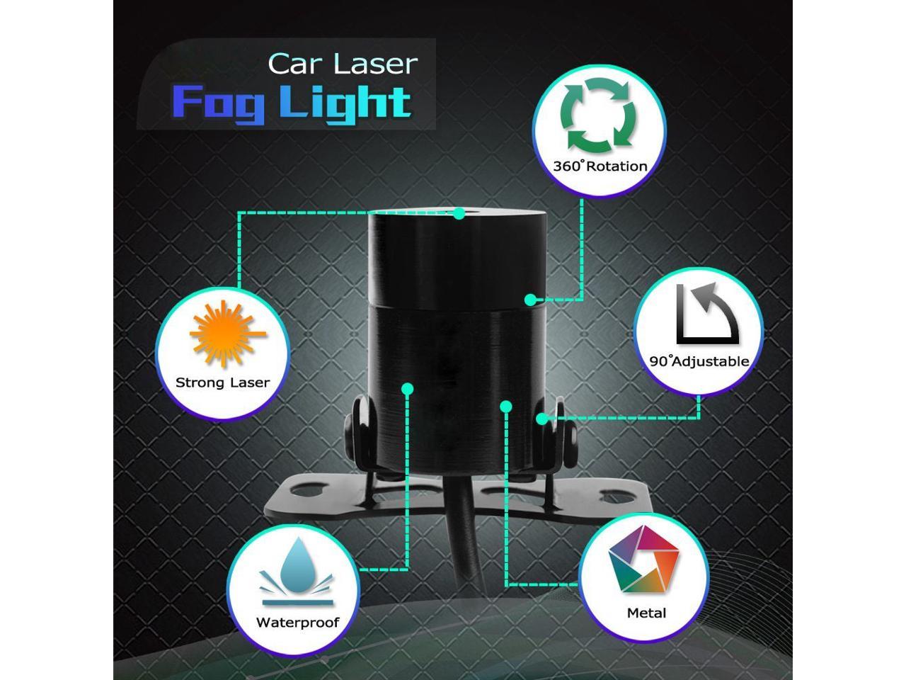 Jansicotek Car Fog Laser Light Rear Anti Collision Rear End Laser Lamp