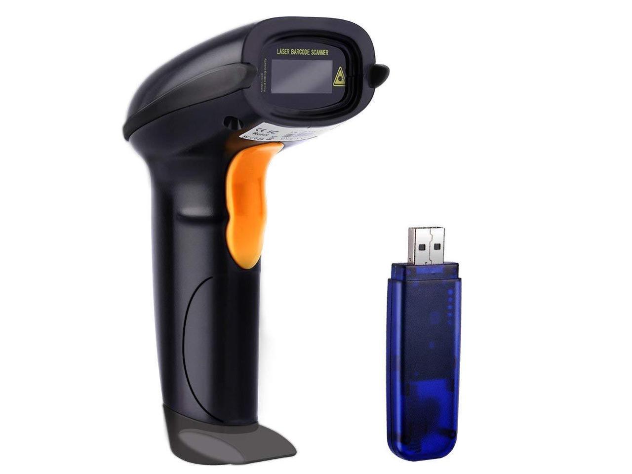 433Mhz Wireless Barcode Scanner 328 Feet Transmission Distance USB