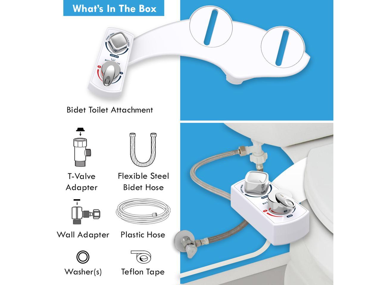 BUTT BUDDY Spa Bidet Toilet Seat Attachment Fresh Water Sprayer