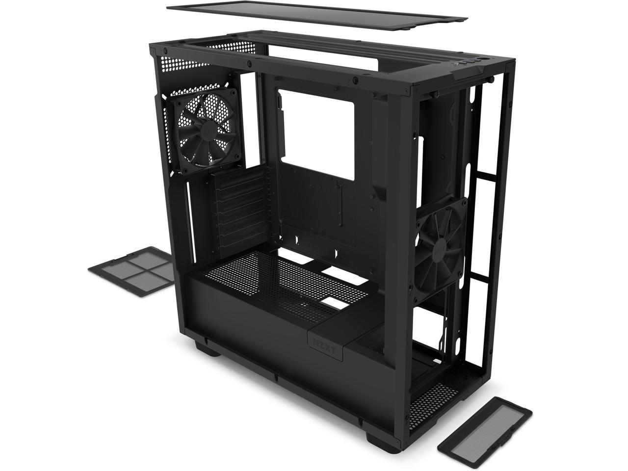 Nzxt H Mid Tower Pc Gaming Case Tempered Glass Enhanced Cable