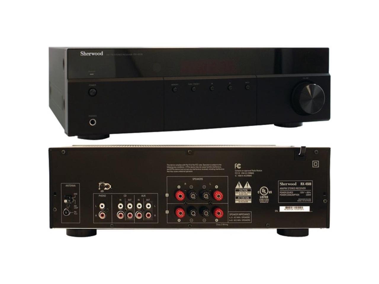 Sherwood RX 4508 200 Watt AM FM Stereo Receiver With Bluetooth Newegg