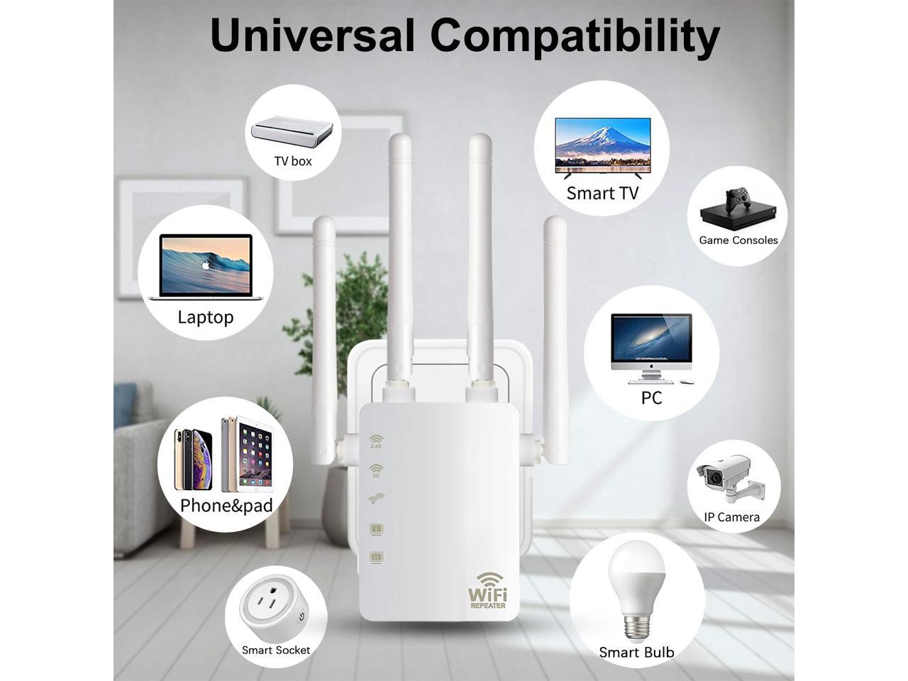 WiFi Extender Aigital 1200Mbps WiFi Range Extender Signal Booster For