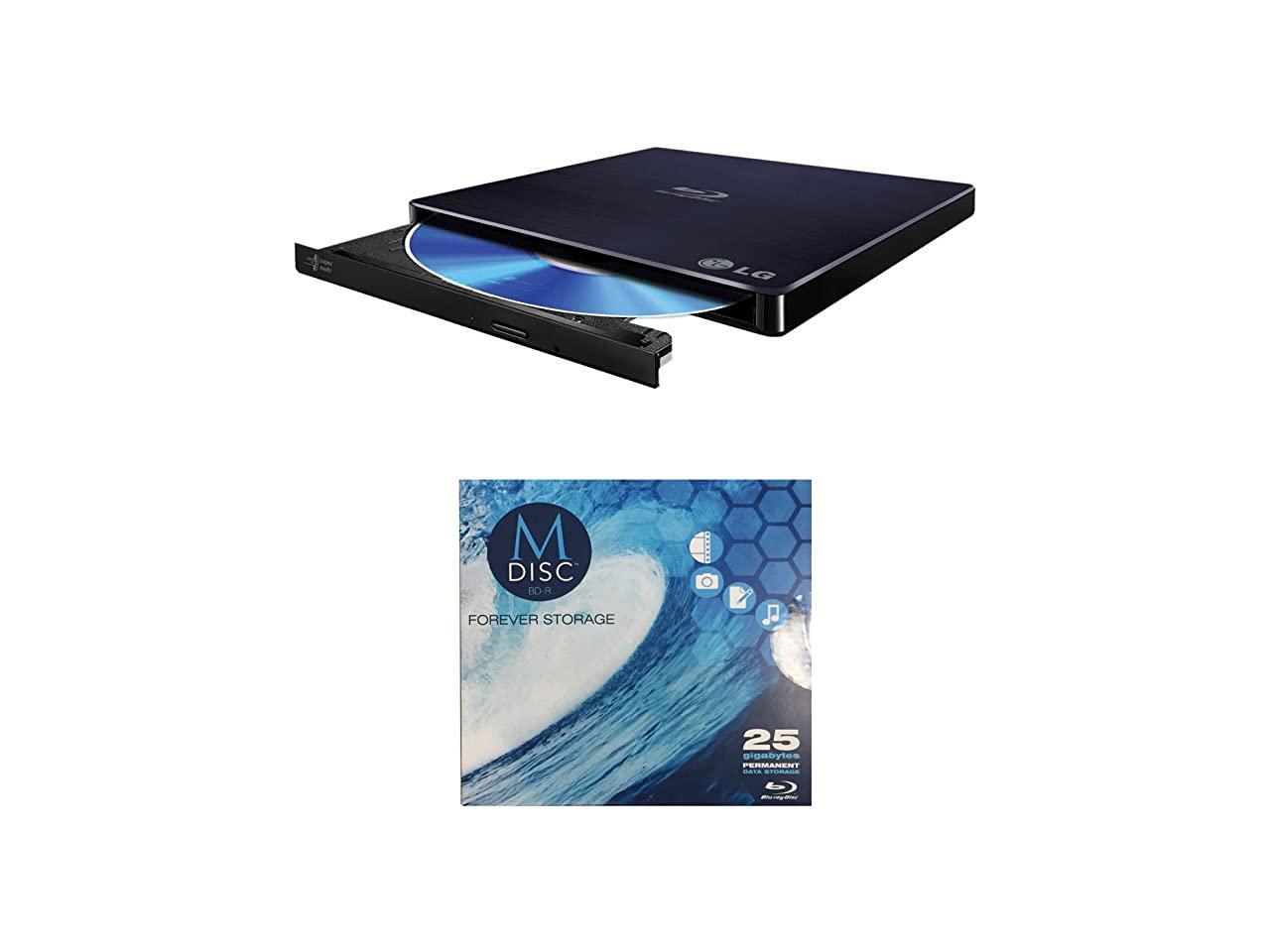 X Wp Nb Ultra Slim Portable Bluray Writer Bundle With Pack Mdisc