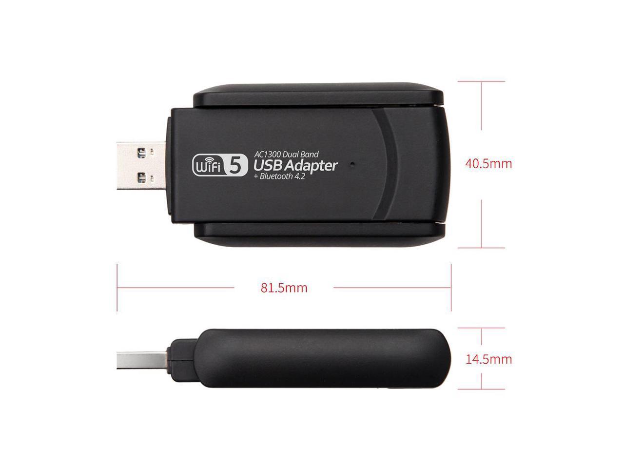 Derapid Usb Wifi Bluetooth Adapter Mbps Dual Band Ghz Wireless