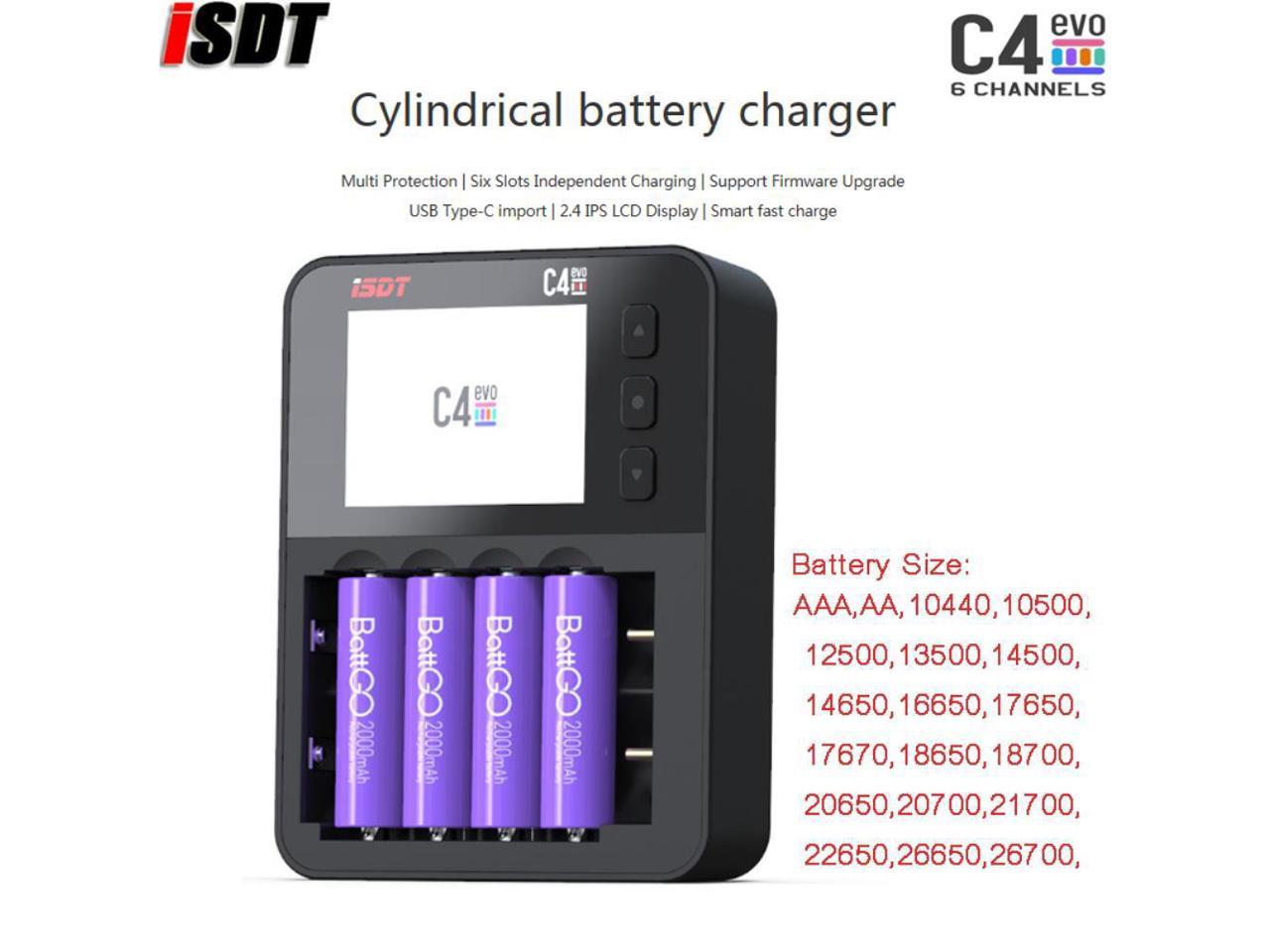 ISDT C4 EVO Smart Charger With Type C QC3 0 Output For AA AAA Li Ion