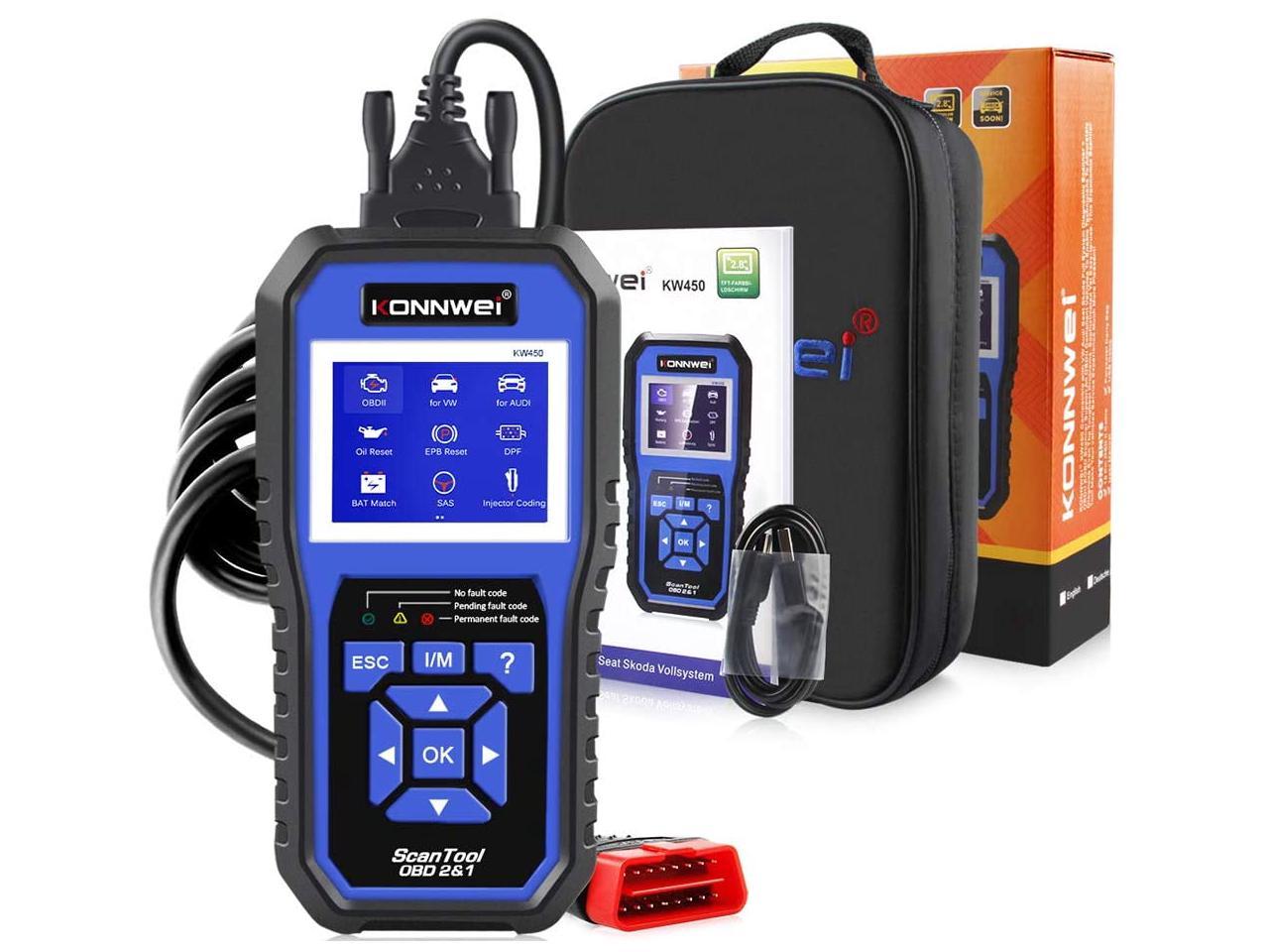 KONNWEI KW450 All System OBD2 Scanner With 9 Special Functions For VAG