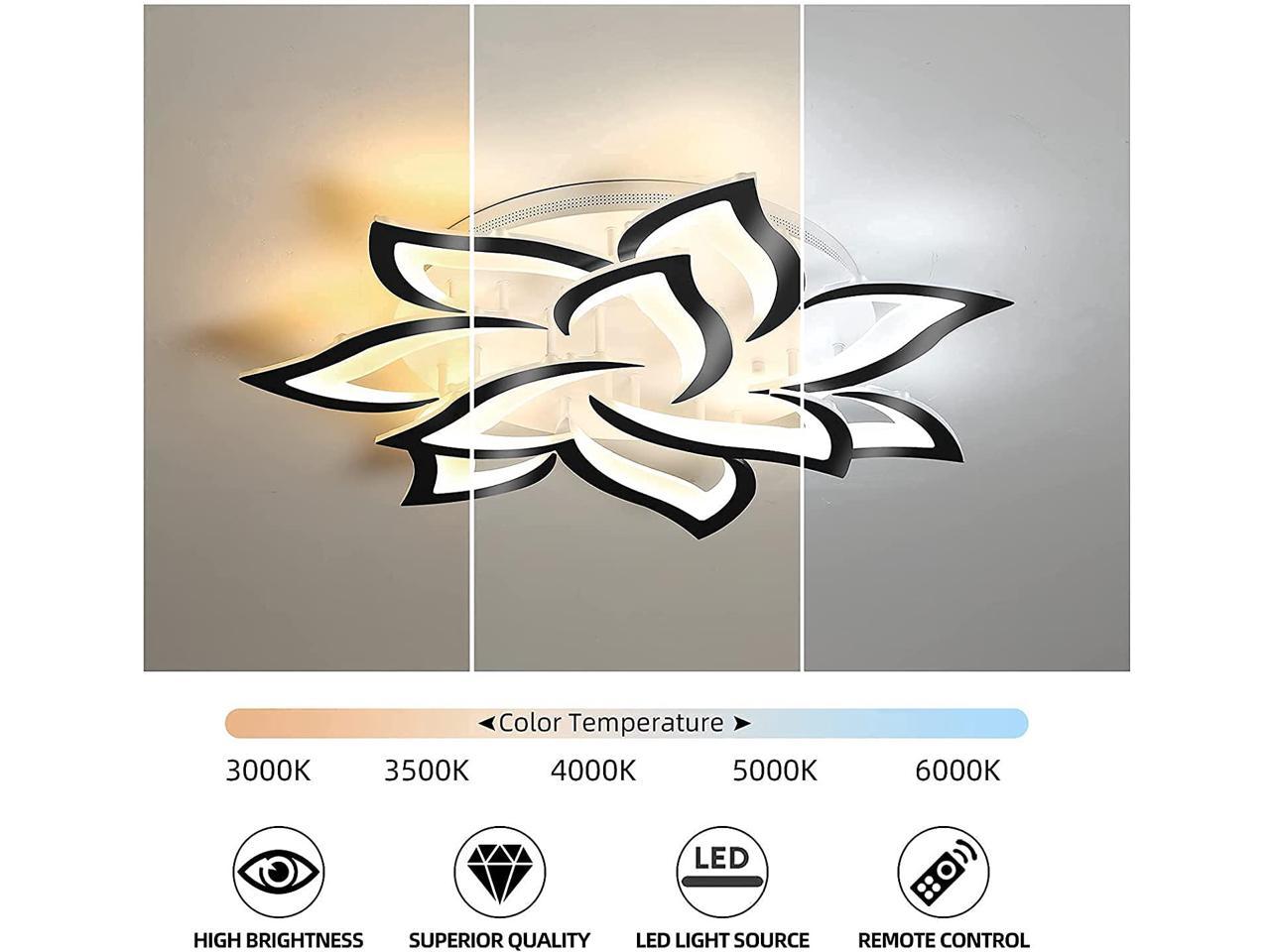 Garwarm Modern Led Ceiling Light Dimmable Flower Shape Ceiling Lamp