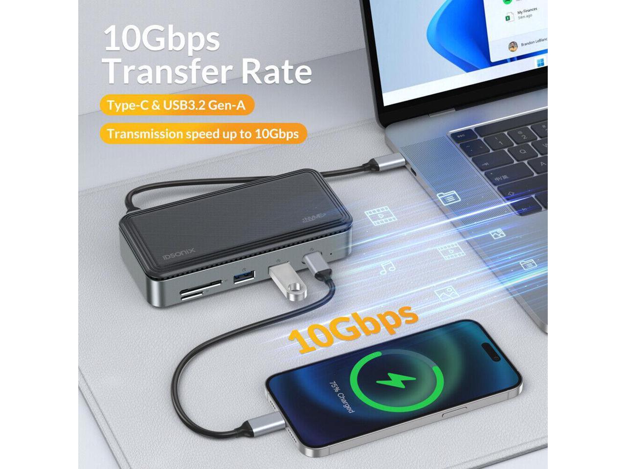 IDsonix USB HUB With M 2 NVMe SSD Enclosure Docking Station Adapter To